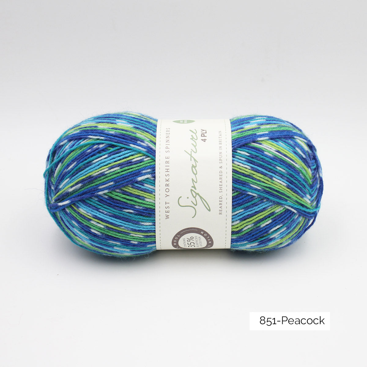 Pelote de Signature 4ply de West Yorkshire Spinners (WYS), coloris 851 Peacock