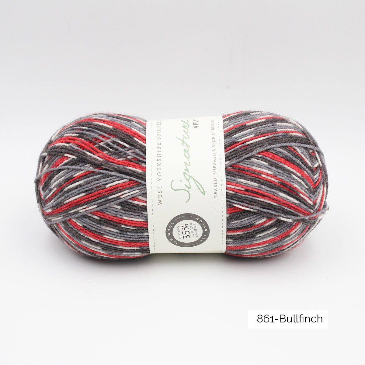 Pelote de Signature 4ply de West Yorkshire Spinners (WYS), coloris 861 Bullfinch
