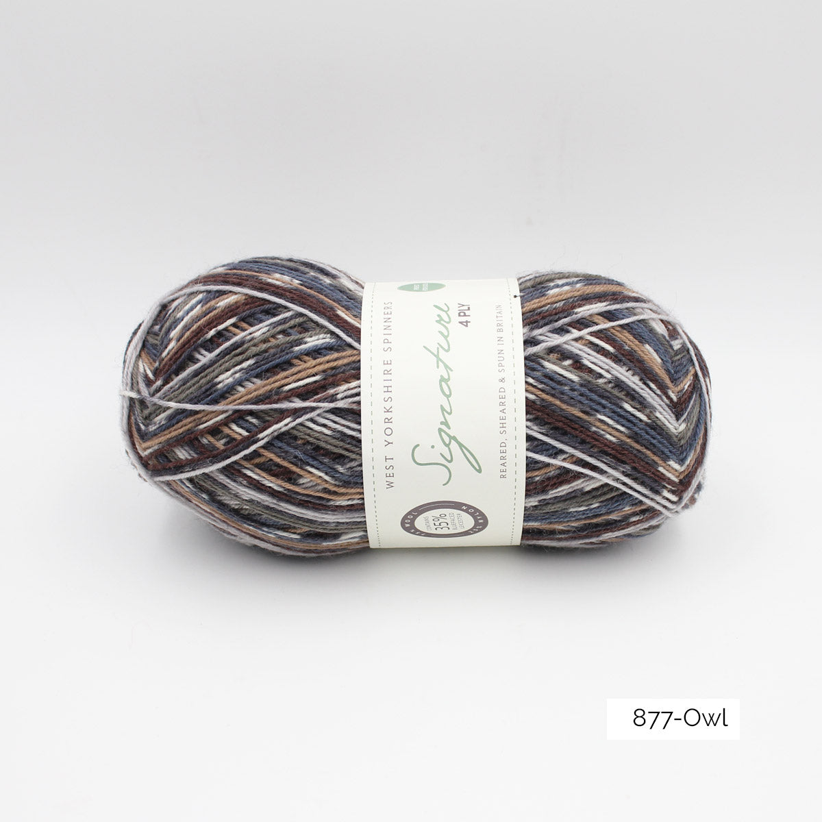 Pelote de Signature 4ply de West Yorkshire Spinners (WYS), coloris 877 Owl
